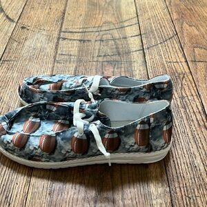 Football printed new without tags shoes. Size 41 (men's 9, women's 10-11)